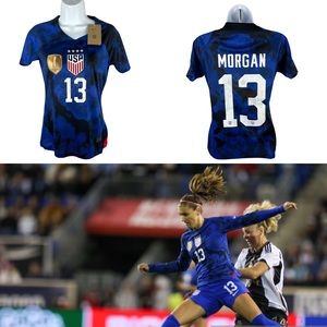 🌟 New 2022/23 USA USWNT Women's AWAY Soccer Jersey MORGAN #13 🇺🇸